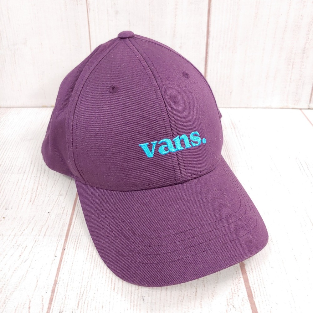 NEW Vans Snapback Hat - Purple - Embroidered Blue Teal Adjustable Skater Cap